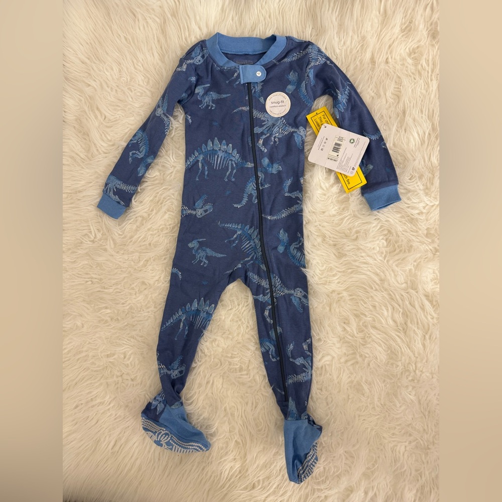 Burt's Bees Blue Dinosaur Toddler One Piece